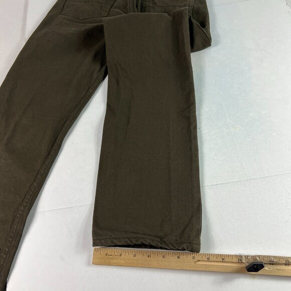 Gustin Jeans Men 28x32* 567 Slim Straight Army Green Faded Selvedge Denim Tag 31 - Picture 11 of 16